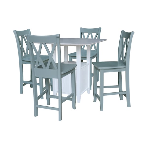International Concepts Round 20 in W, 38 in L, 36 in H, Wood, White/Chalk Antiqued K128-3638-S86-202-4 - main